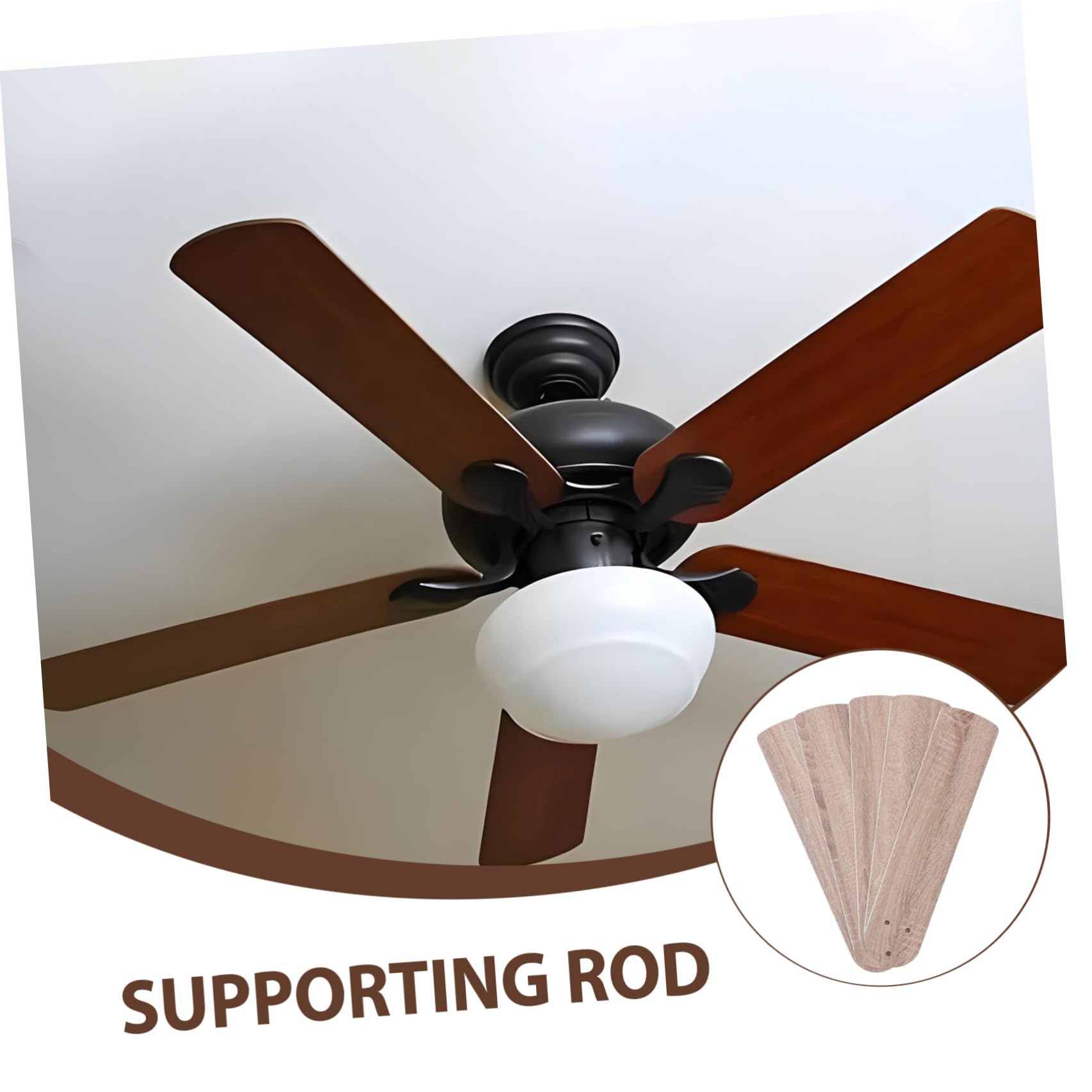 Tofficu 5 Pezzi Accessori per Ventilatore da Soffitto Legno e Morsetti per Ricambio Resistente per Ventilatore e Lampada da Soffitto