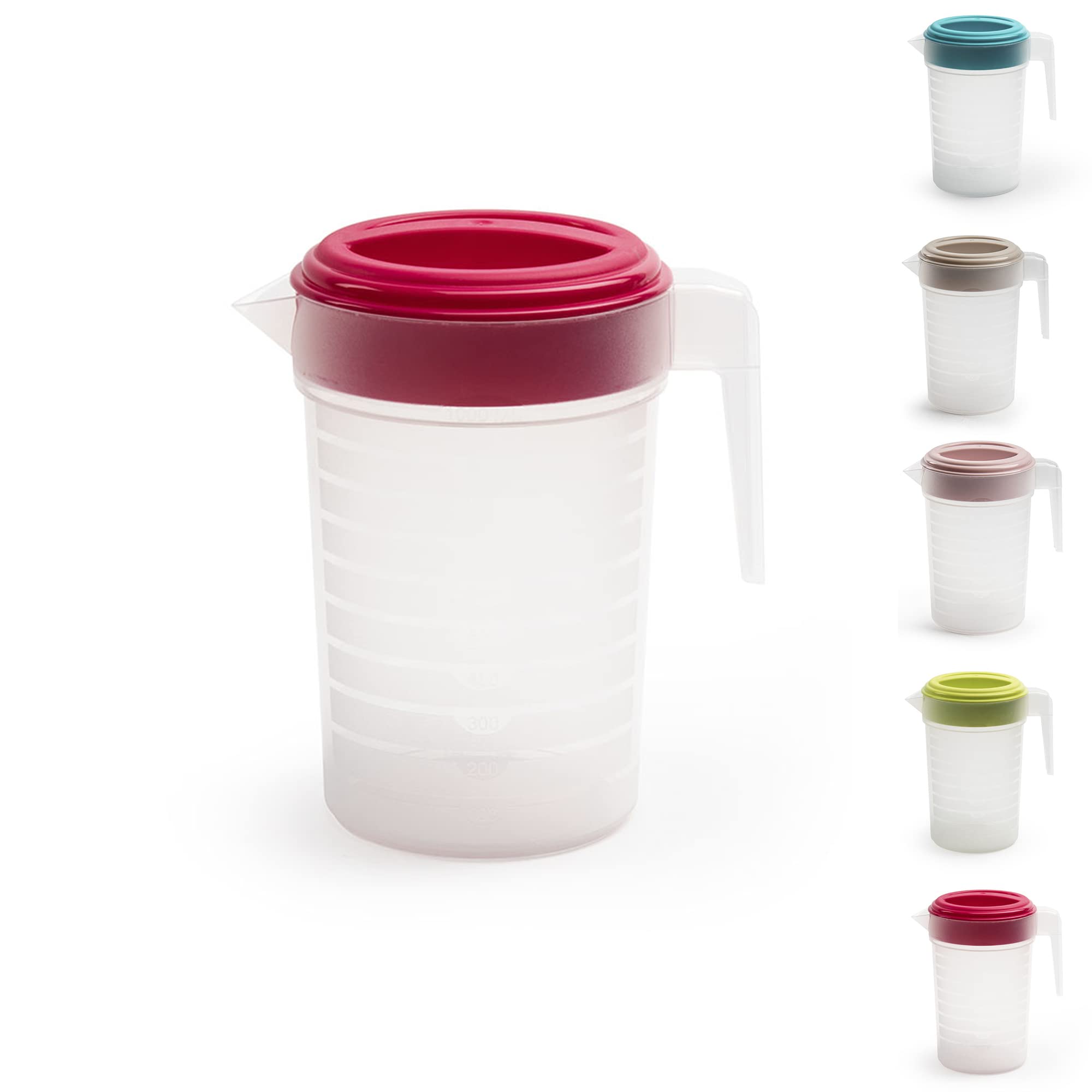 2L Plastic Jug, Juice Pitcher with Lid and Handle for Liquids