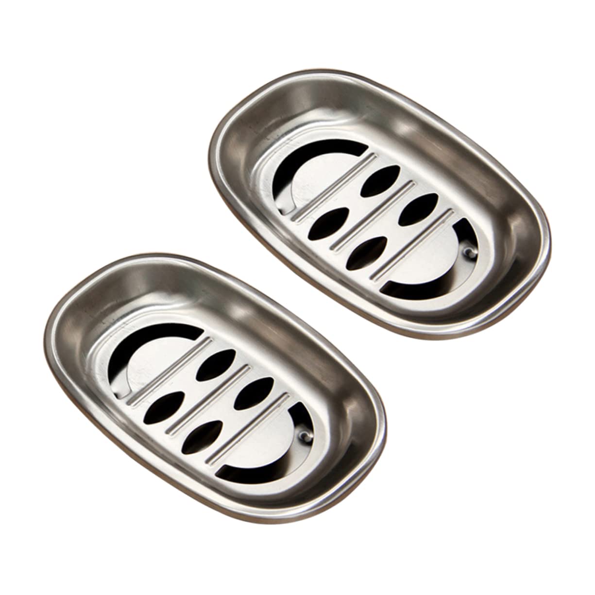 Jaboneras De Acero Inoxidable 304 Ovaladas Dobles, Doble Capa Escurridor, Resistente Al Agua para Ducha y Cocina, Paquete De 2 Unidades
