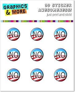 Graphics and More Obama NO Logo - Anti Obama Home Button Stickers Fits Apple iPhone 4/4S/5/5C/5S, iPad, iPod Touch - Non-Retail Packaging - Clear