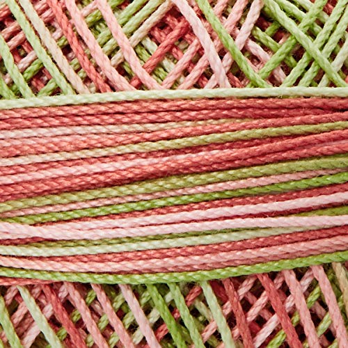 Hilo Premium de Algodón Lizbeth 122 Yards Coral Verde miniatura 2