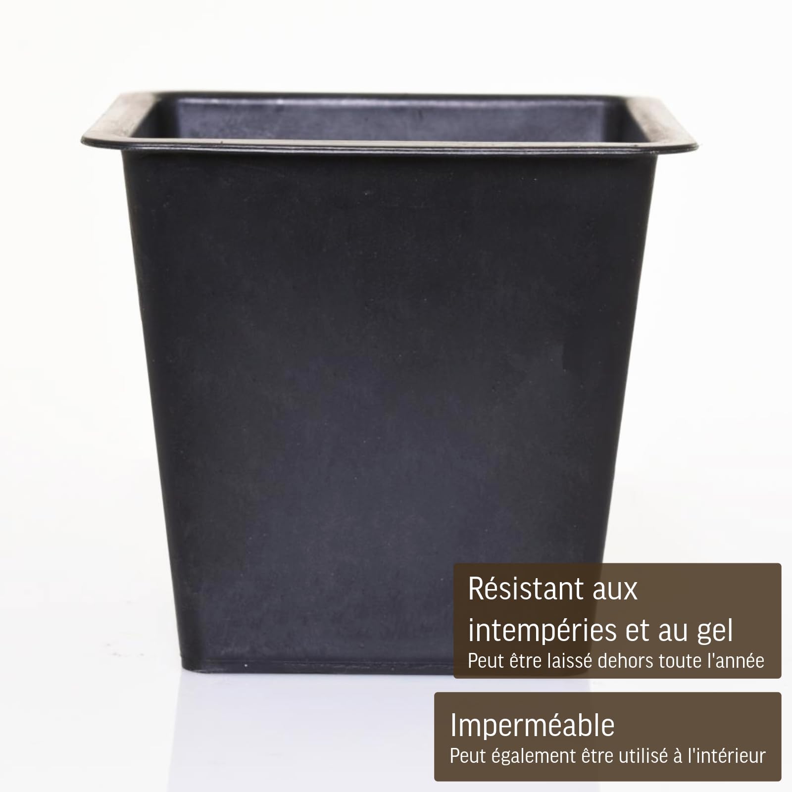 Bac à Fleurs Balcon Polyrattan – Brun, 80 X 19 X 20 Cm – Résistant Intempéries, Avec Réserve D’eau