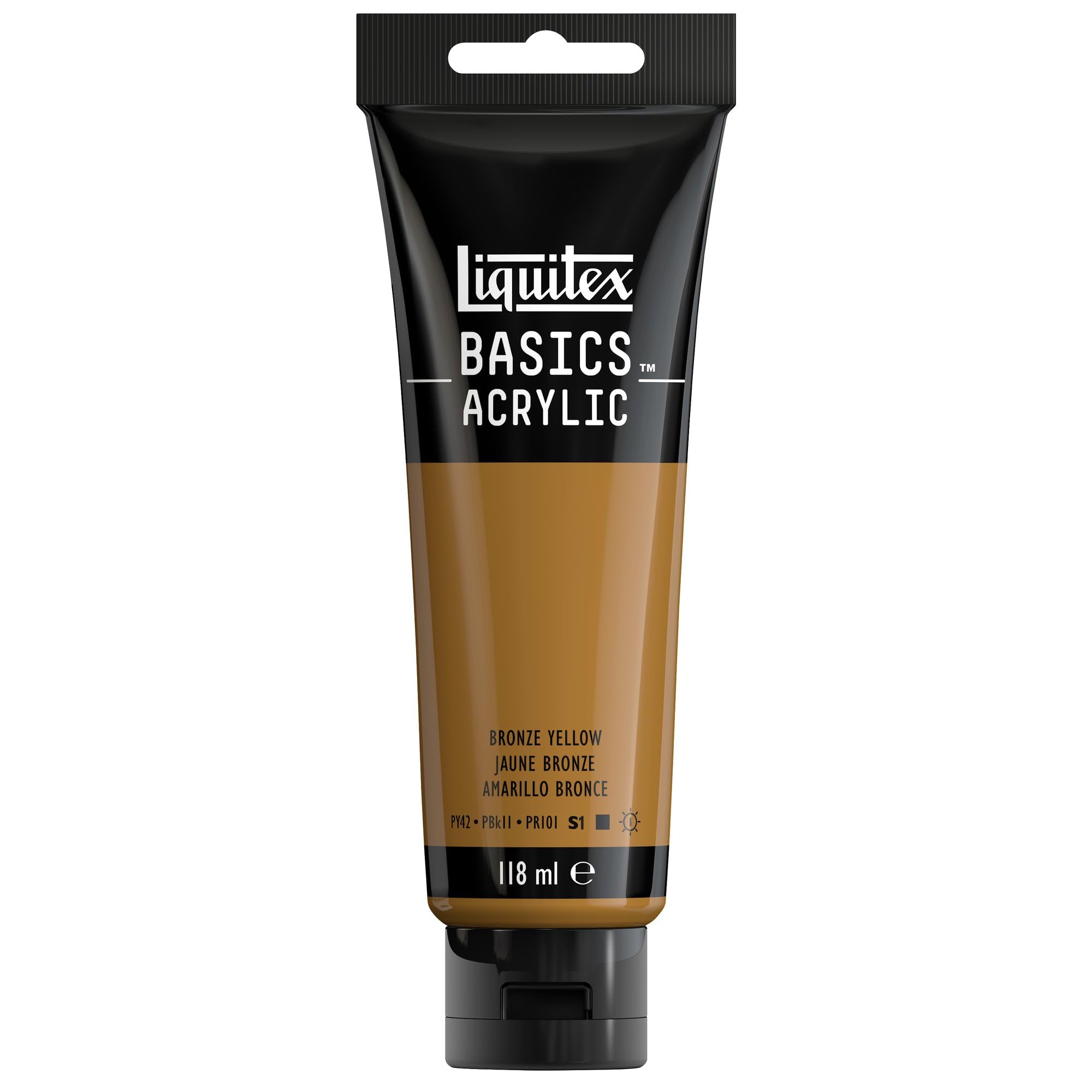 LIQUITEX Basics Acrylic Paint, Bronze Yellow, 118 ml Tube
