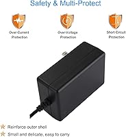 Vista 5 de 6V 3A Power Supply, COOLM AC 100-240V to DC 6 Volt 3amp 3000mA Power Adapter Transformer 18 Watt Max Chrager 18W Compatible with Proform Cardio