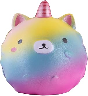 Anboor 4.3 Inches Squishies Unicorn Panda Jumbo Slow Rising Kawaii Scented Soft Colorful Animal Squishies Toys Color Random,1 Pcs