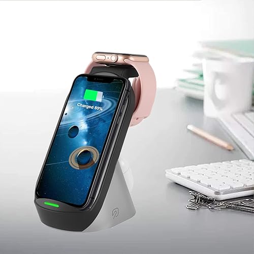 Miniatura 7 de Estación de carga 3 en 1 para Apple, soporte de cargador inalámbrico de 15 W para iWatch y AirPodsGalaxy Buds, estación de carga para múltiples