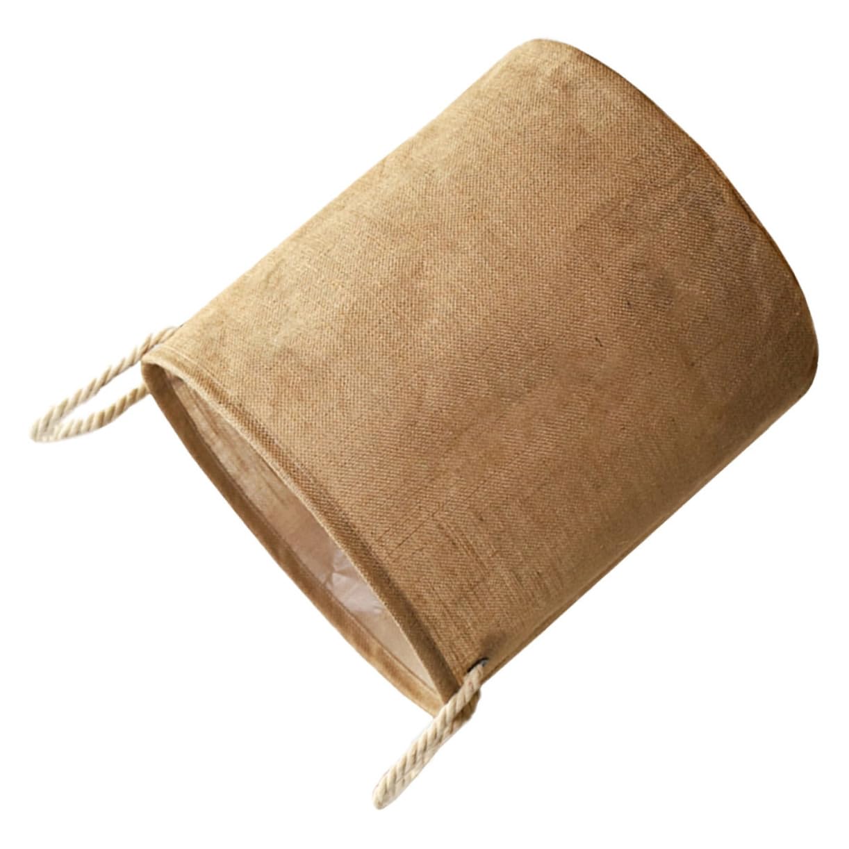 Schmutzwäschekorb Groß aus Jute und Baumwollseil Braun