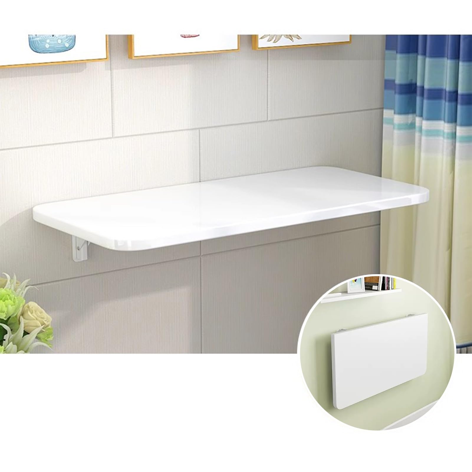 Bureau d'ordinateur d'angle pliable WBWAPA pour un espace télétravail sur le balcon