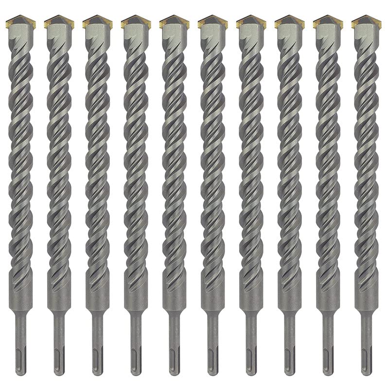 Miniatura 8 de SDS Plus Broca de martillo 10 piezas de 532 pulgadas x 6 pulgadas Broca de hormigón para mampostería