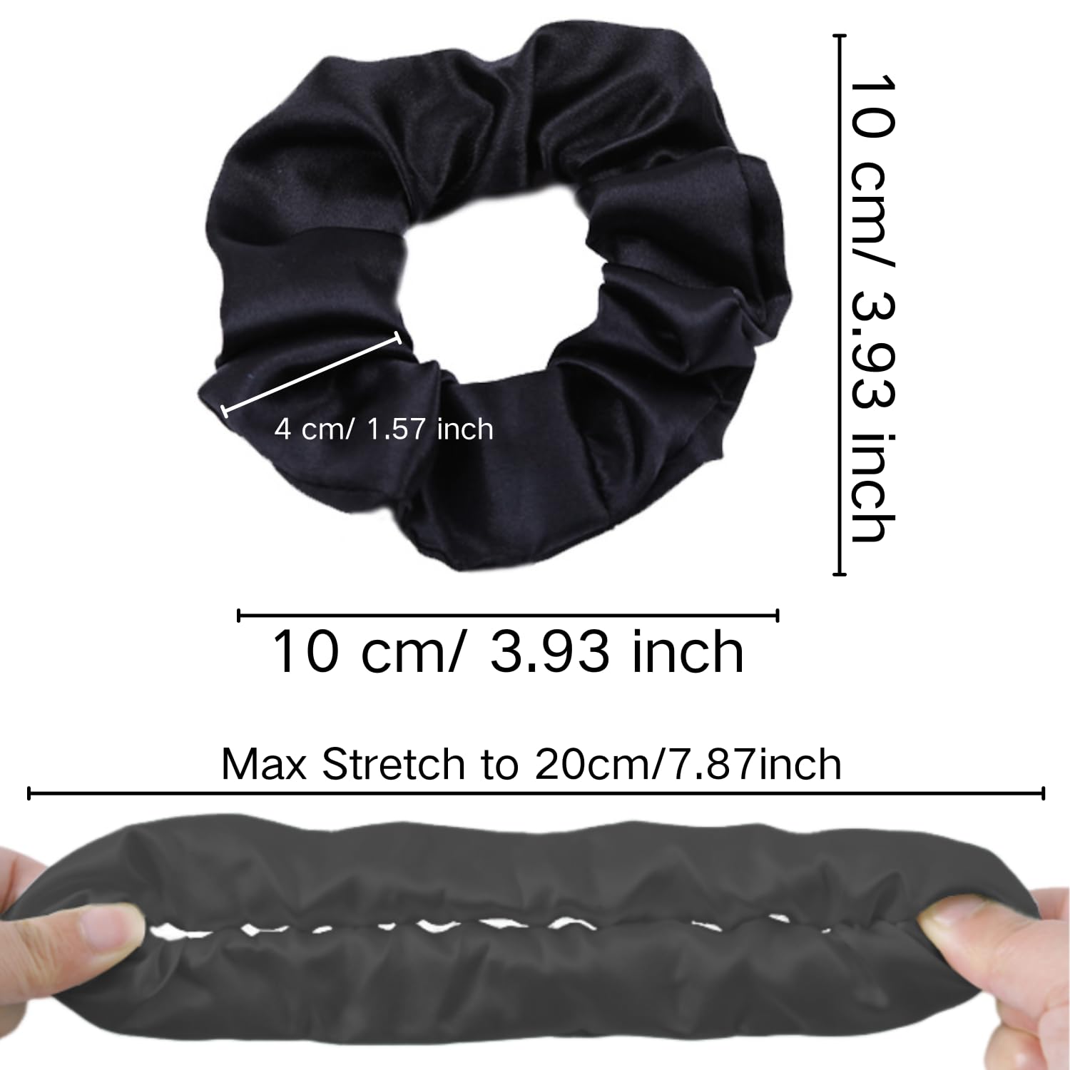 Amazon | 女性用サテンシュシュ、小さなヘアシュシュダメージなし