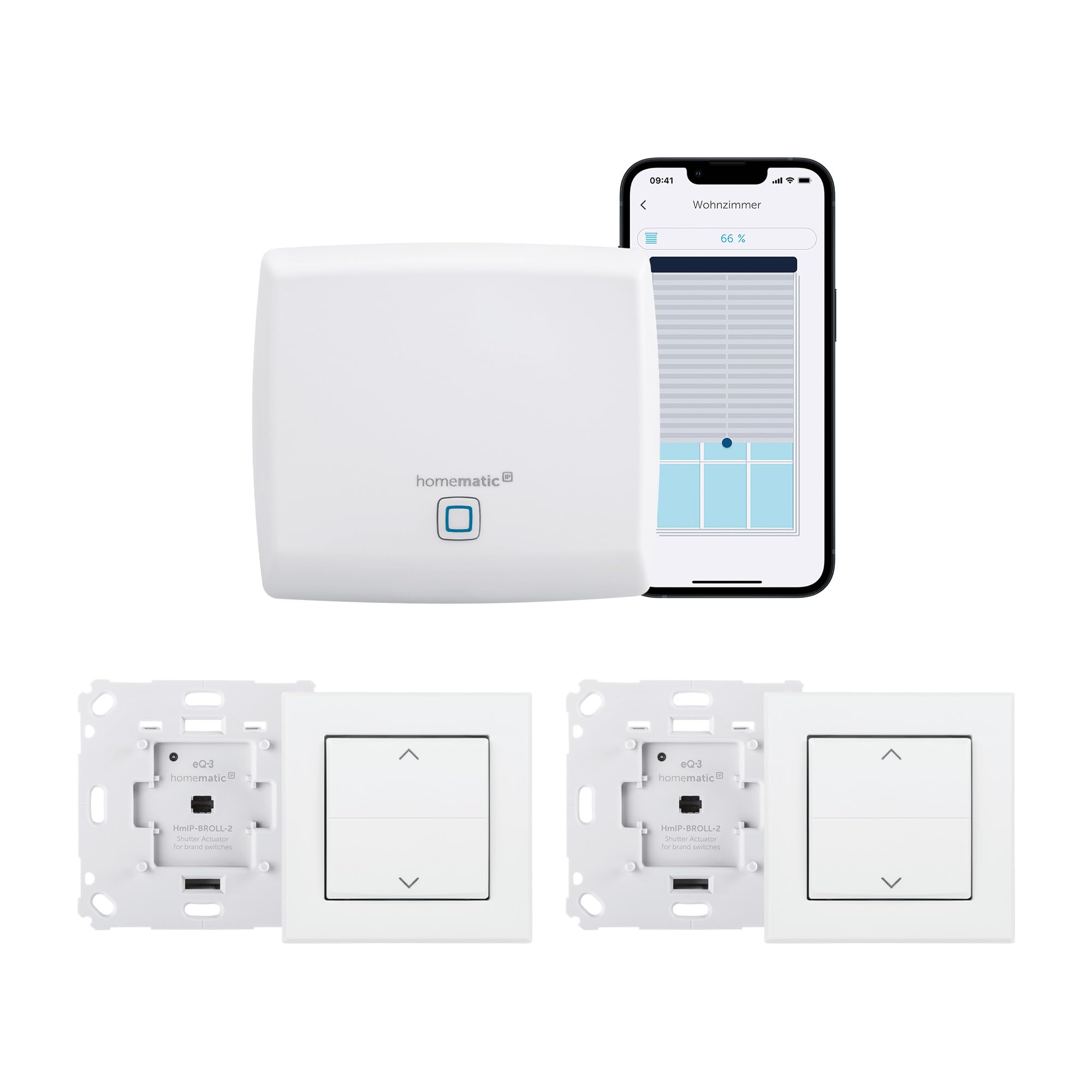 Homematic IP Starter Set Beschattung Smart Home für 2 Rollläden Markisen App Alexa Google Home