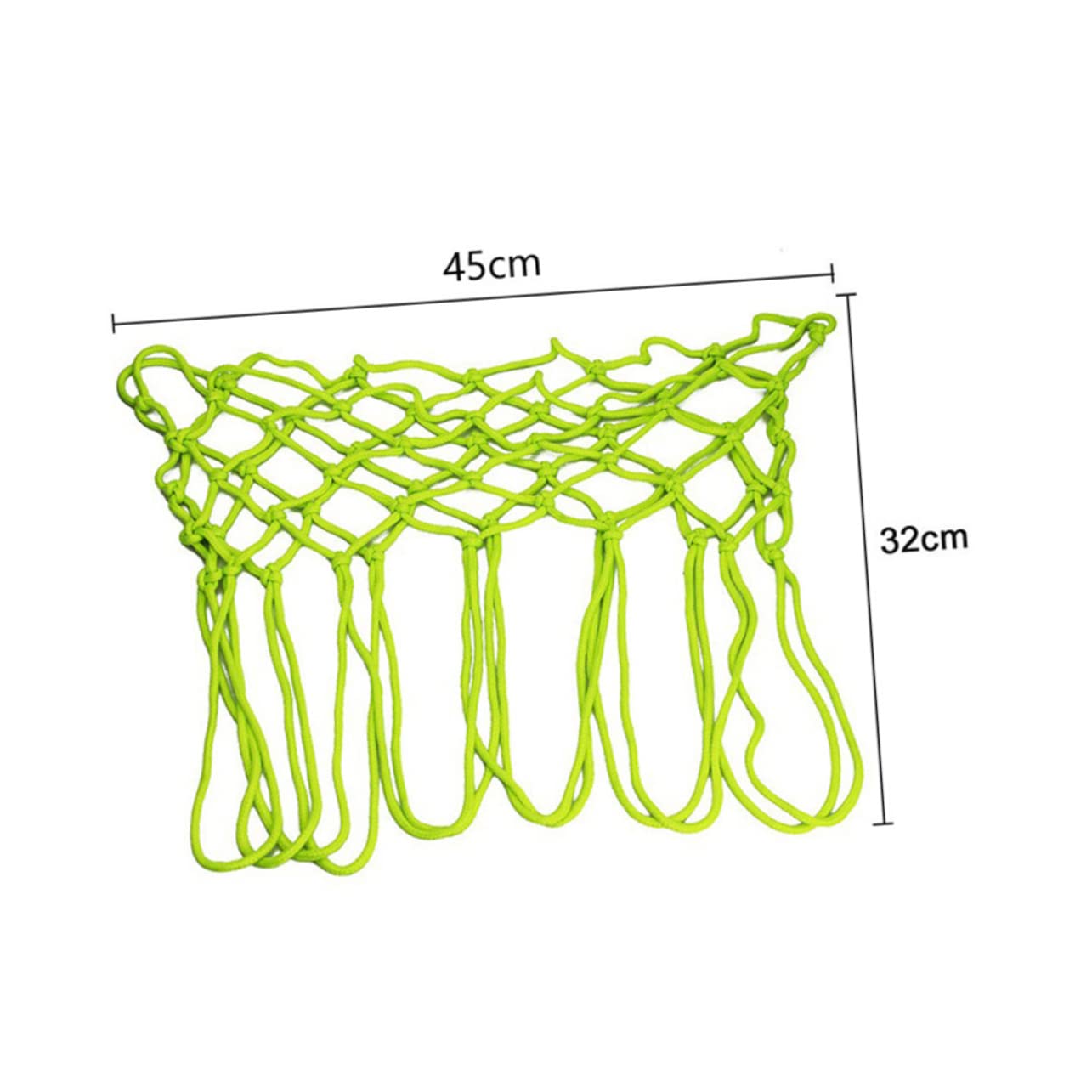BESPORTBLE Fluorescent Nylon Basketball Net Standard Outdoor Sports Supply Tangle Design for Schools Training for Use