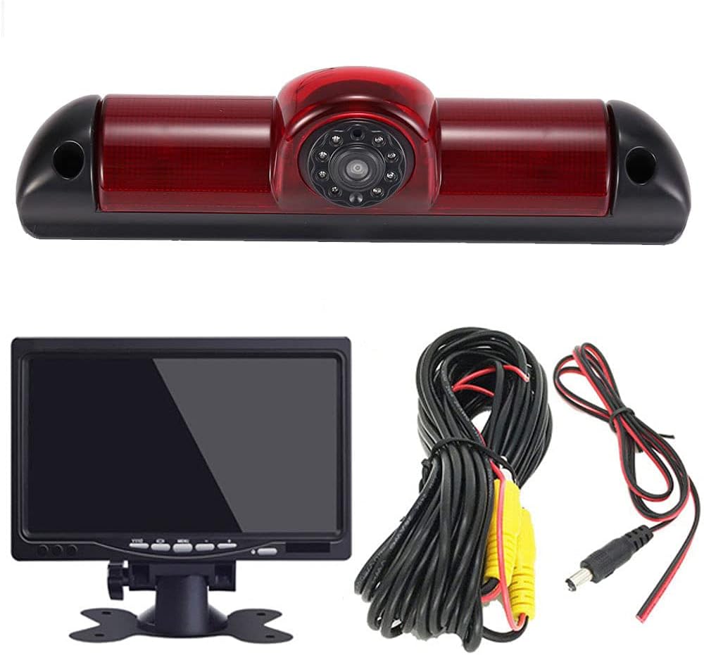 HD rear view system brake light rear view camera van roof camera parking camera parking aid angle adjustable night vision compatible with FIAT Ducato X250/Peugeot Boxter/Citroen Jumper+7