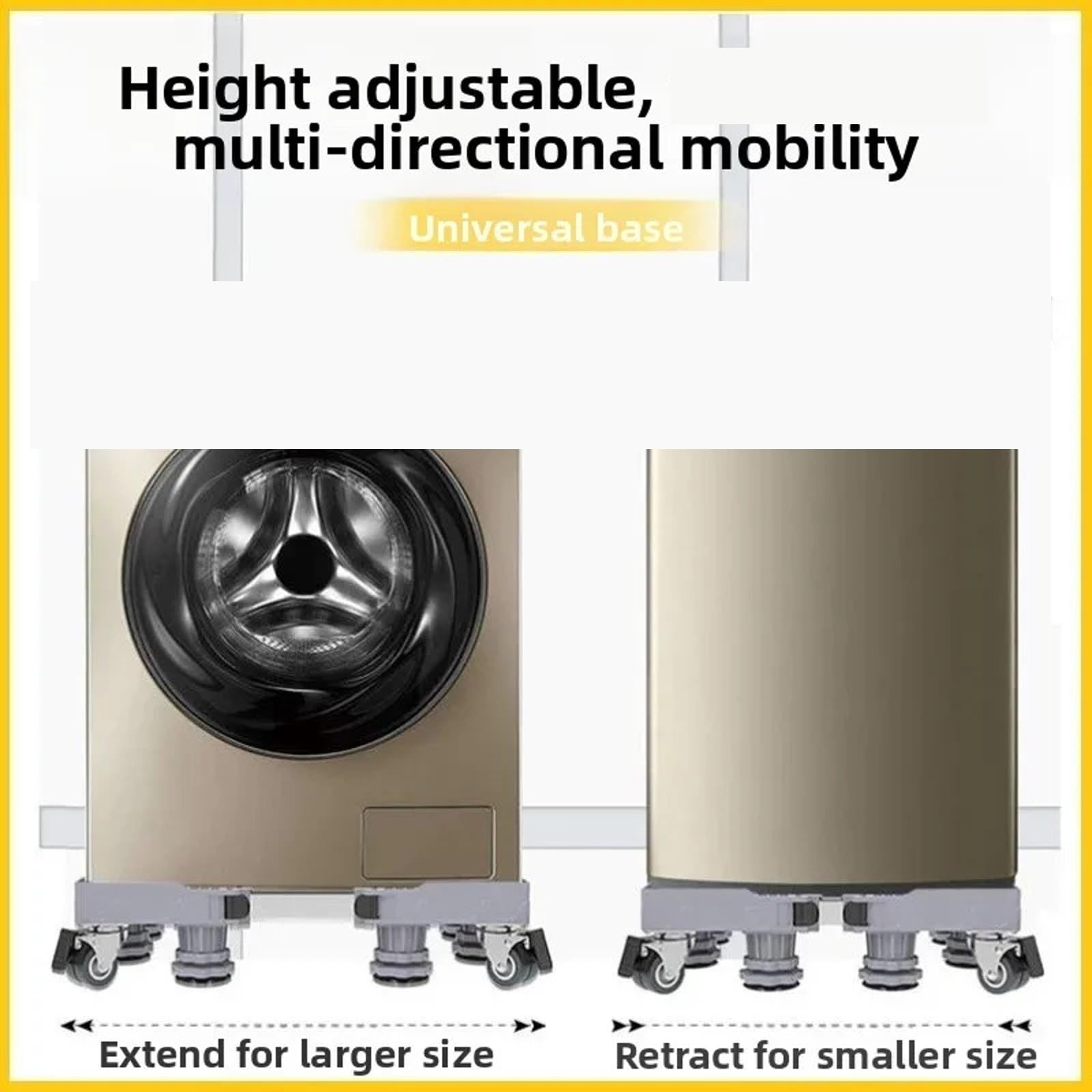 Soporte Universal Para Lavadora, Soporte Base, Estante De Almacenamiento Con Ruedas Móvil, Estante Organizador Antideslizante Para El Hogar(4-pin)