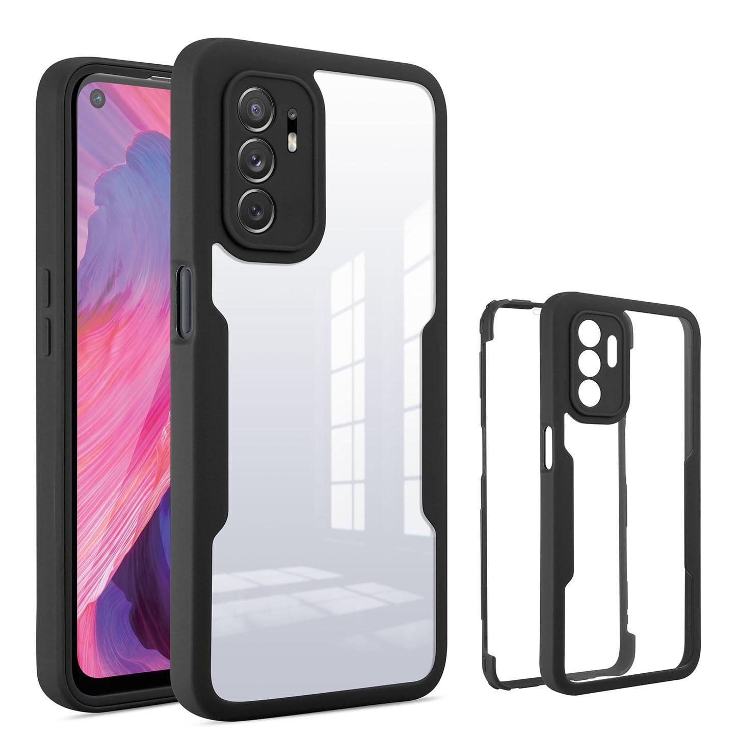 Hülle Für Oppo A94 5G – 360° Ganzkörper-Schutz Mit Displayschutzfolie, Transparent & Stoßfest
