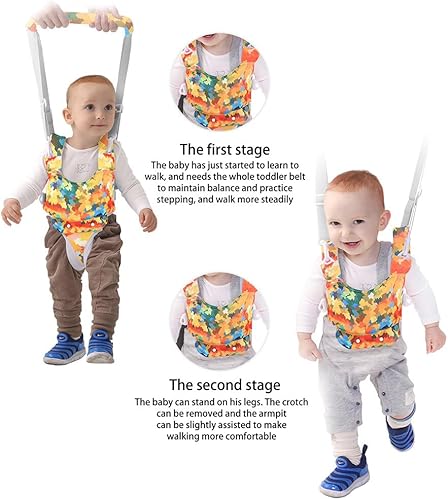 Miniatura 7 de Arnés para caminar para bebé, arnés de mano para niños, cinturón auxiliar con casco de bebé para gatear, caminar, protector de cabeza de bebé para