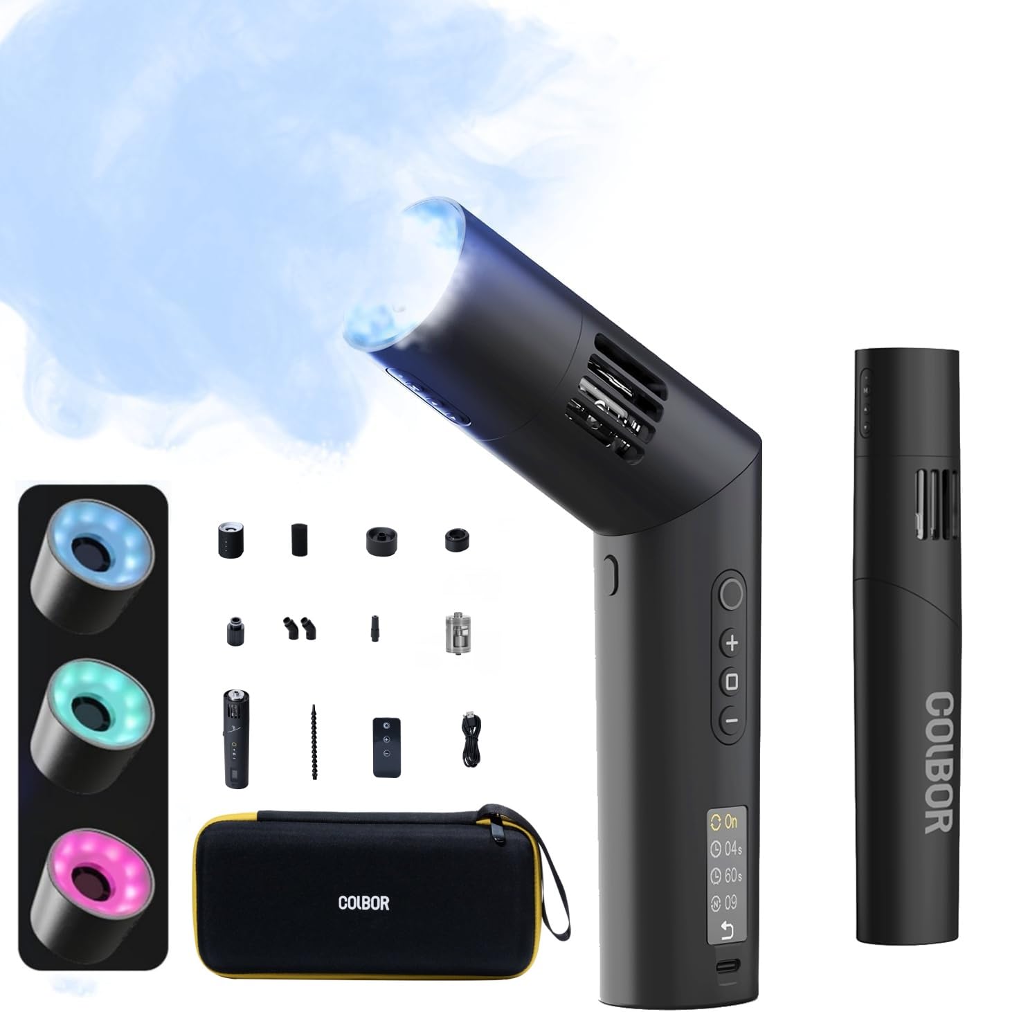 (2機セット)COLBOR CineFlare CF5 撮影用 小型スモーク Amazon.com: COLBOR CF5 Mini Fog Machine Portable Smoke Machine 40W