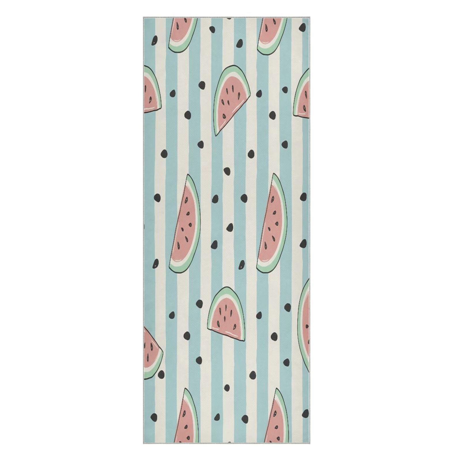BURSTDDY Watermelon Slices Hot Yoga Towel Absorbent Non Slip Yoga Mat Towel