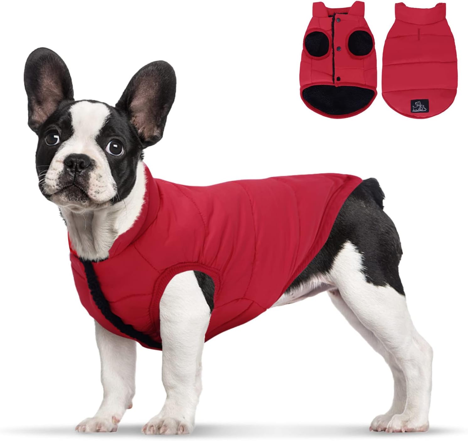 Ownpets Dog Fleece Vest, Adjustable Dog Coat Pet Jacket