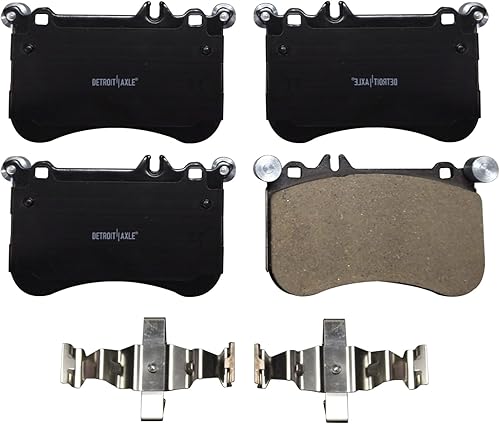 Miniatura 3 de Detroit Axle - Pastillas de freno delanteras para Mercedes-Benz CLS550 12-18, 12-14 E550, pastillas de freno de cerámica con repuesto de hardware