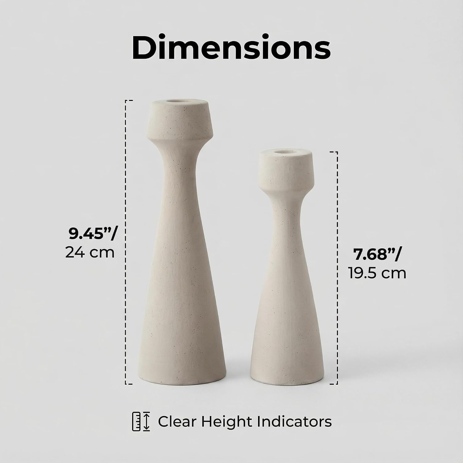 Modern Ceramic Candle Stick Holders Set of 2,Decorative Candlestick Holders