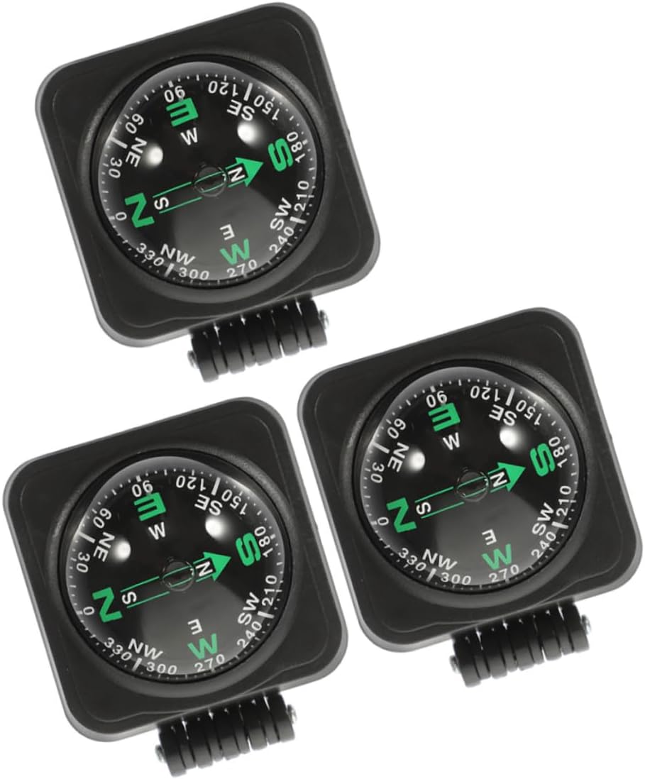 3pcs Adjustable Car Compass Ball Dashboard Mount for Vehicle and Boat Navigation Outdoor Use High Precision Directional Automotive Accessory
