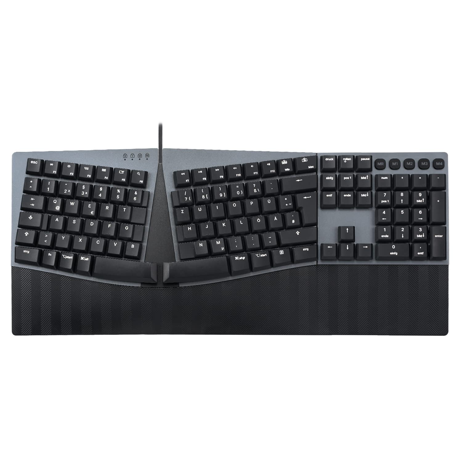 Perixx PERIBOARD535BR Wired Ergonomic Mechanical Keyboard Flat Keys