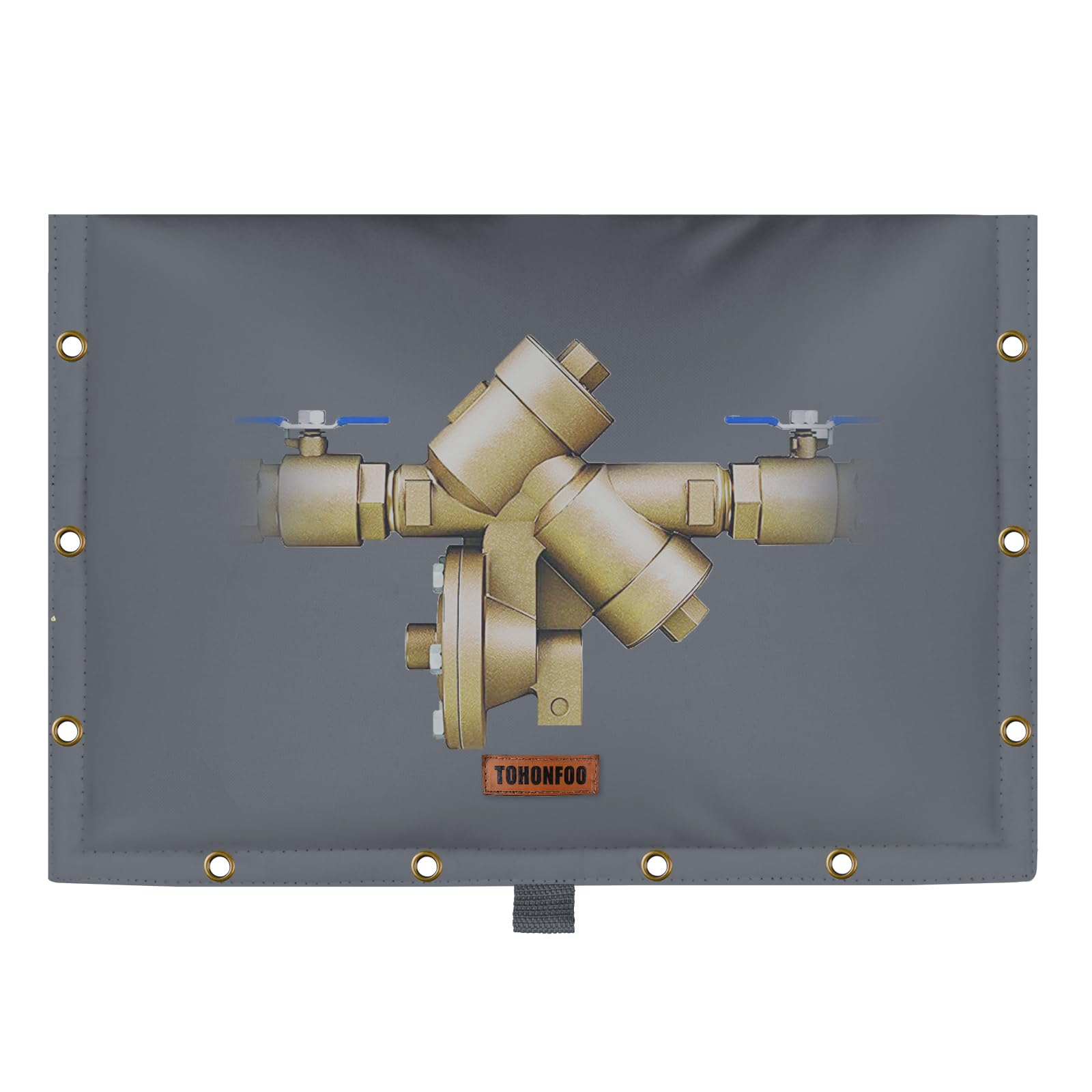 Backflow Preventer Insulation Cover for Vacuum Breaker, 21" W x 16" H, Grey