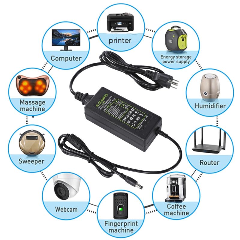 24V 6A Power Supply Adapter 144W,100-240V AC to DC 24V 6A LED Power Adapter