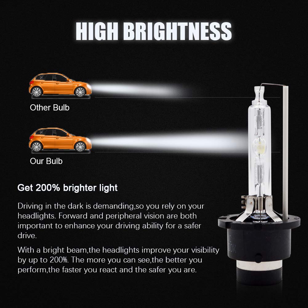 D2S HID 35W Xenon Blanco Repuesto Faro Bombillas 6000K 2 unidades