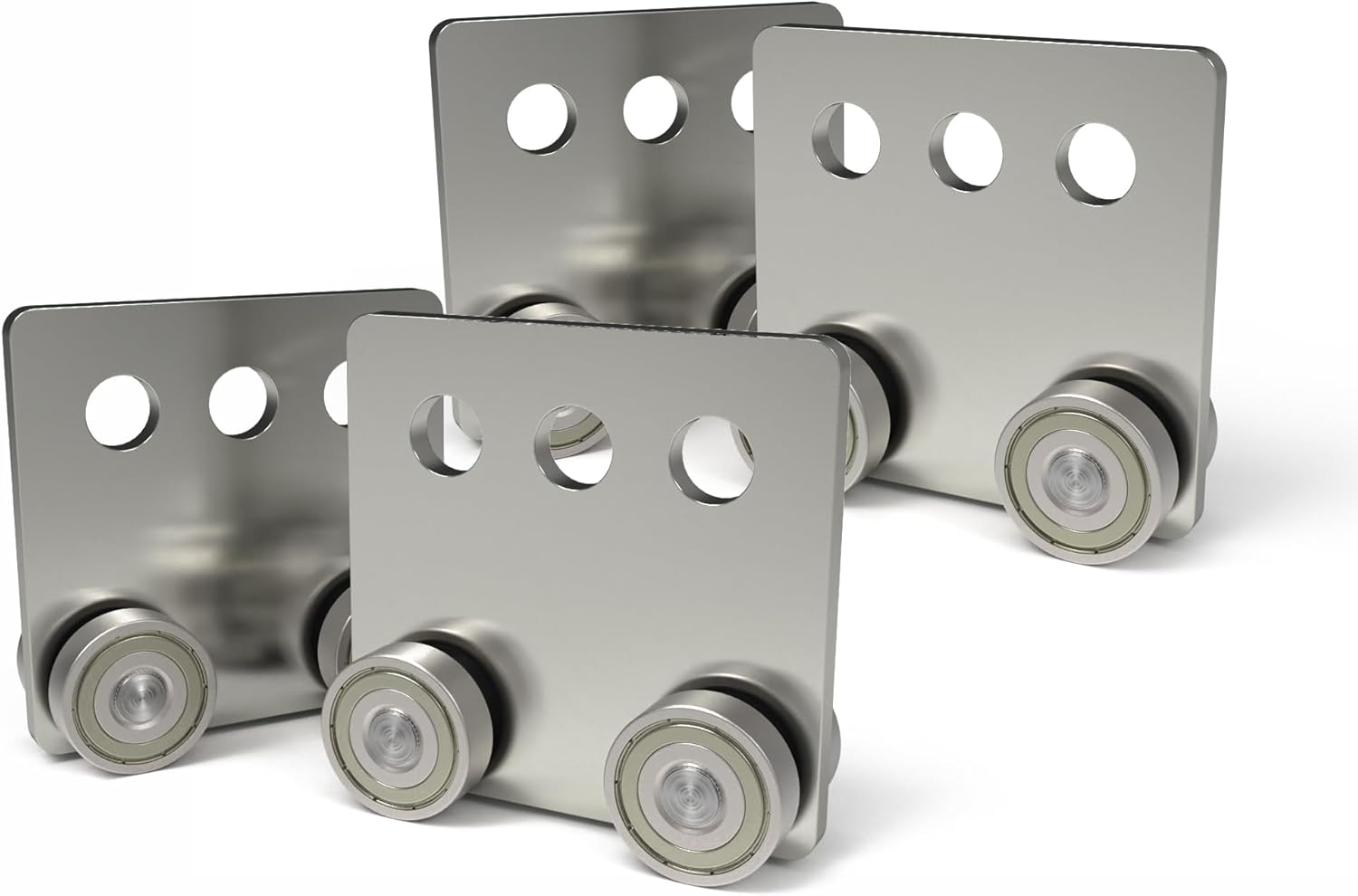 Hi Flame 4 Wheel Trolley Assembly, Four Bearing Trolley Assembly for Taller Strut Channel or All 1-5/8" Channel (Pack of 4)