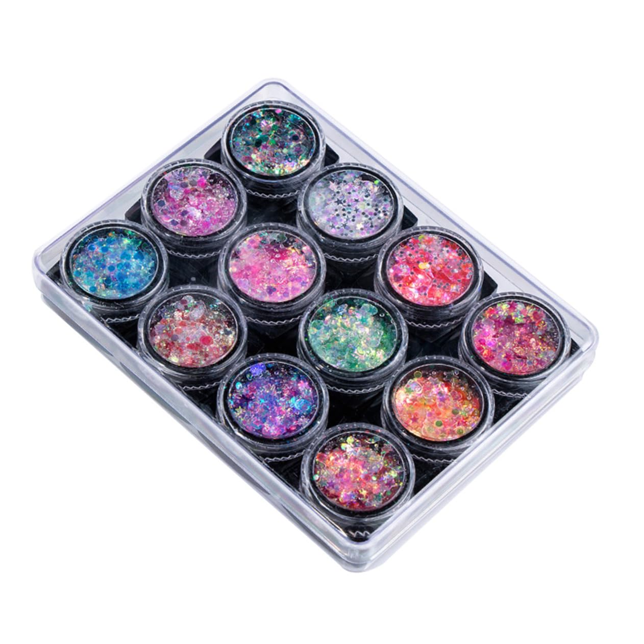 POPETPOP Set Da 2 Pezzi vistoso gel di paillettes per il corpo trucco arredamento del corpo bglossy gel per il corpo glitterato gel di paillettes per il viso gel per il corpo con paillettes