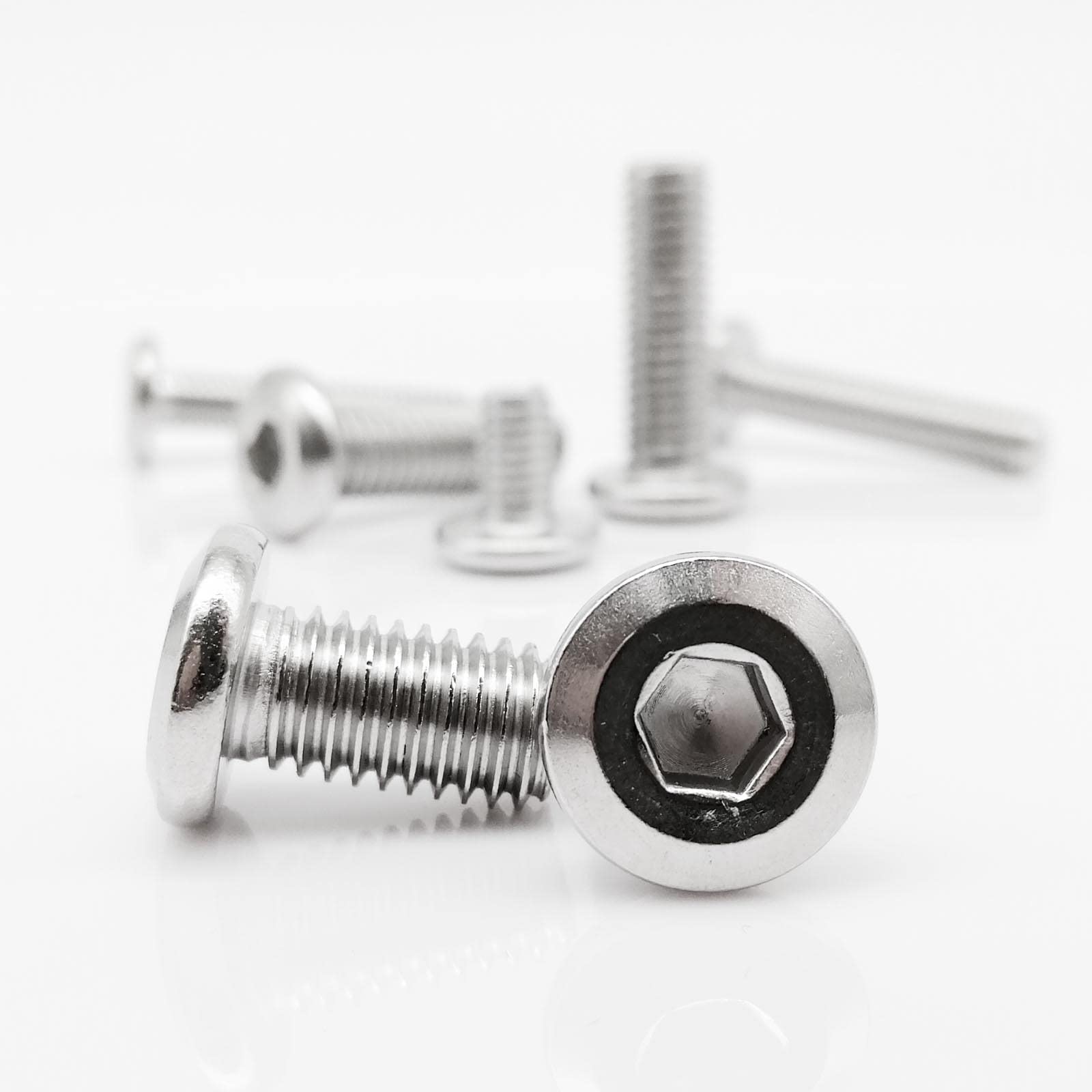 Tornillo Tornillo 1/5/10/50X M3 M4 M5 M6 M8 304 Acero Inoxidable Grande Plano Hexagonal Cabeza Hueca Allen Muebles Cama Conector Remache Tornillo Tornillo de Madera Insertos roscados