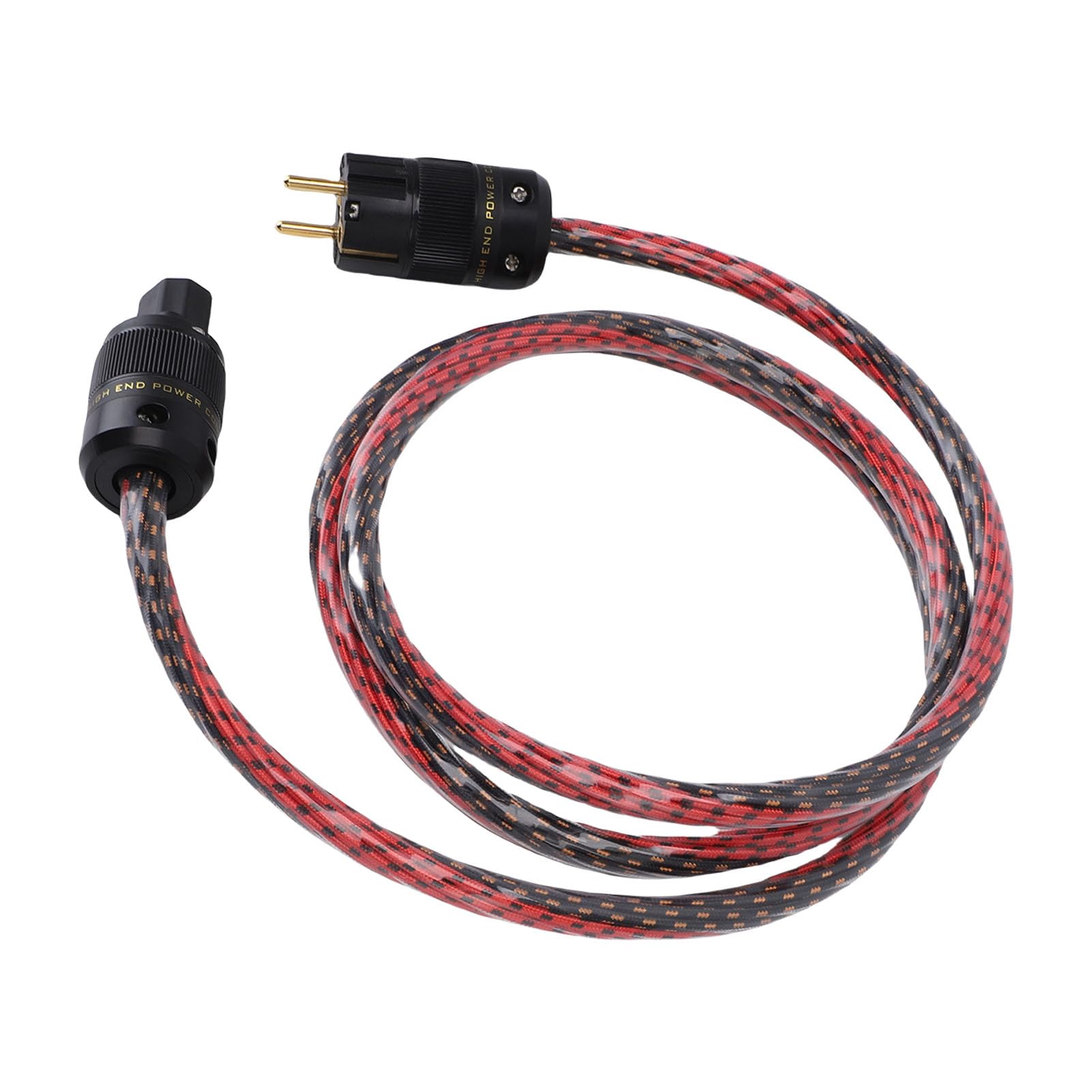 Generic Cable de Alimentación de Blindaje HiFi 10AWG OFC, Conectores Chapados en Oro para Potente Filtro, Tocadiscos, Amplificador, Reproductor de CD