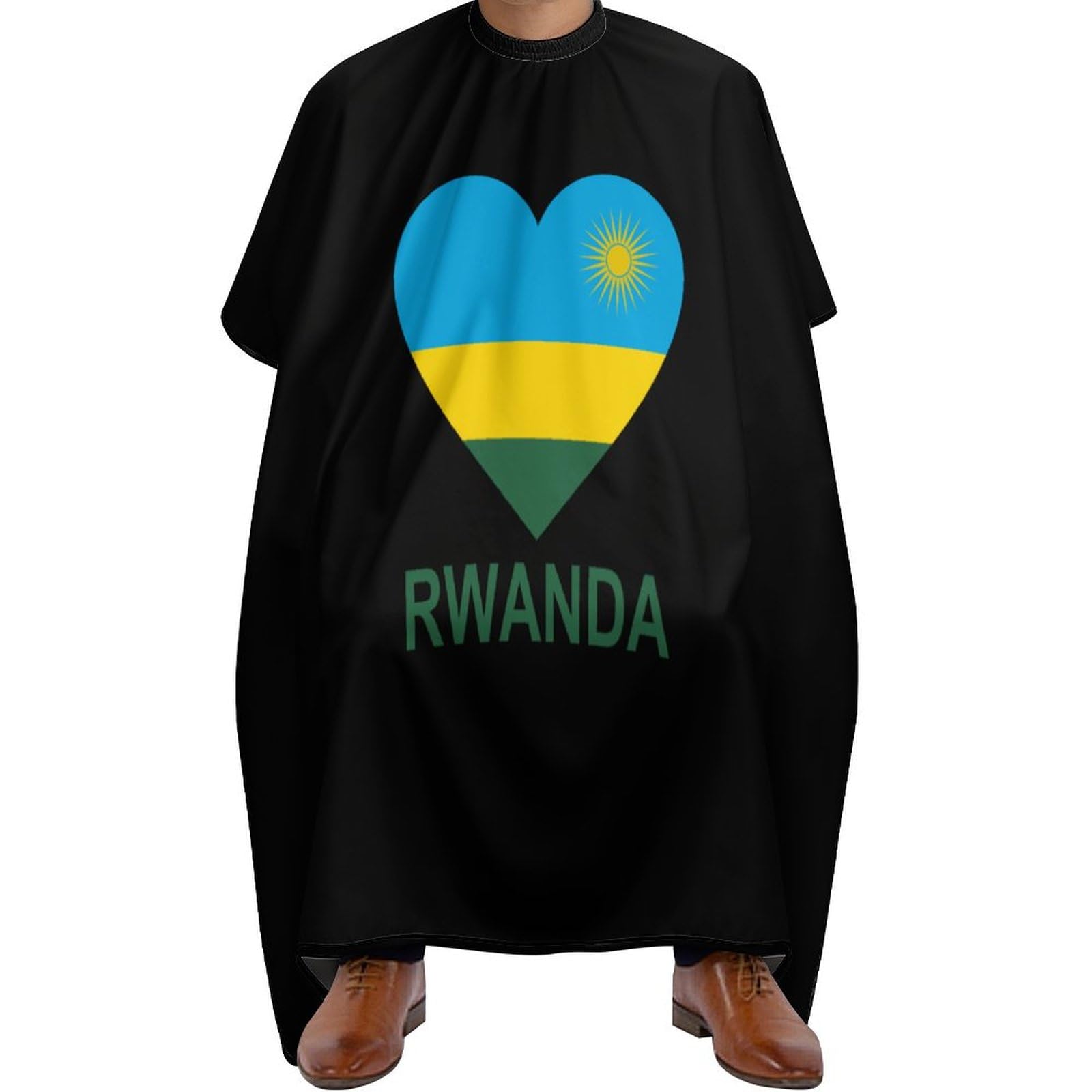 Love Rwanda Hair Cutting Cape for Men Women Waterproof Barber Cape Adjustable Salon Haircut Capes