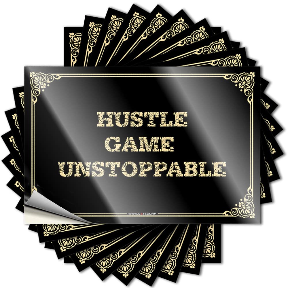Home Cover Tattoo | Hustle Game Unstoppable Assorted for Motorcycle Decor(6X9CM)