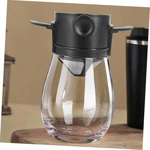Miniatura 3 de HEMOTON Embudo de goteo de café para verter sobre el gotero de café, filtro de café de acero inoxidable con base, gotero de cono con taza extraíble,
