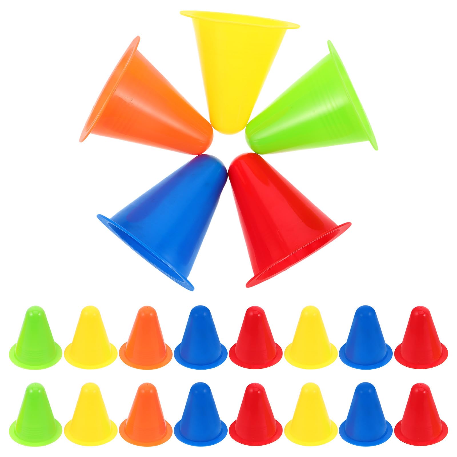 Gatuida 30 Conos de fútbol: Conos de práctica de Patinaje y fútbol - Marcadores de Agilidad de plástico de 8 cm, Discos de Entrenamiento Deportivo para Actividades Escolares o de Equipo