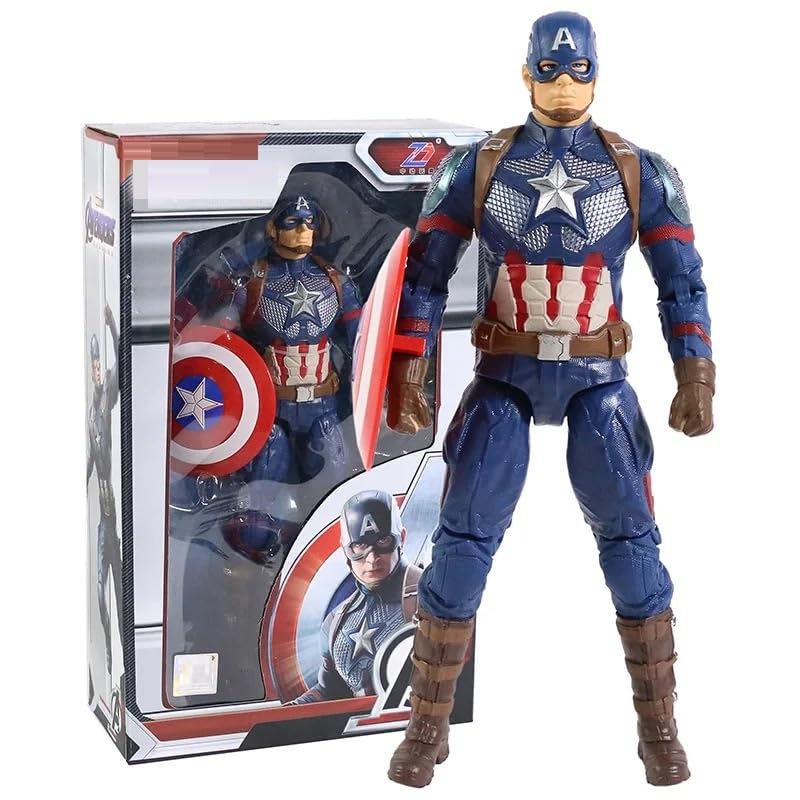 Image of ZD Box Toys Collectible Action Figure Full Box Set: Anniversary Series Non-Luminous Version 1:10 Scale 17cm Super Hero (Captain AM, Endgame)