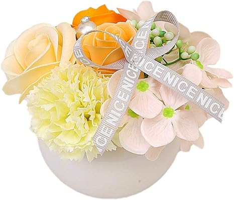 Amazon Hisayoki 石けん花セラミック小さな鉢植え石鹸花 バラ 敬老の日 母の日 父の日 昇進祝い 結婚祝い 送別会 記念日 人気 お礼 誕生日 プレゼント 観葉植物プリザーブドフラワーバレンタイン 造花 オンライン通販