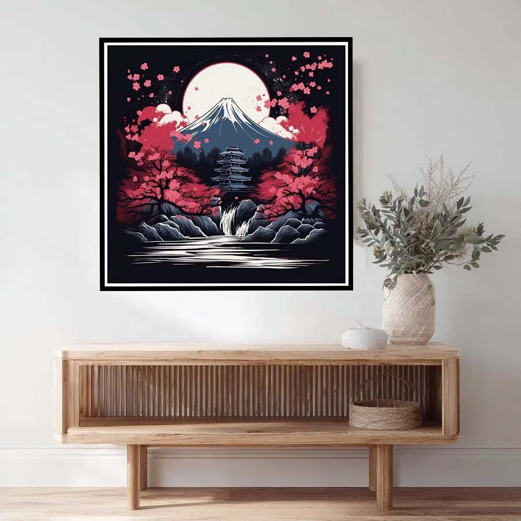 Diamond Painting Erwachsene Berg Fuji, 5D Diamant Painting Bilder -L51