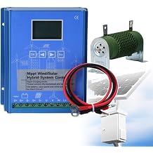 24V/48V Wind Solar Hybrid Charge Controller 1600W, Energy Charge Controller with LCD Display, Auto Regulator Wind Generator Controller for Wind Turbine Generator & Solar Panel