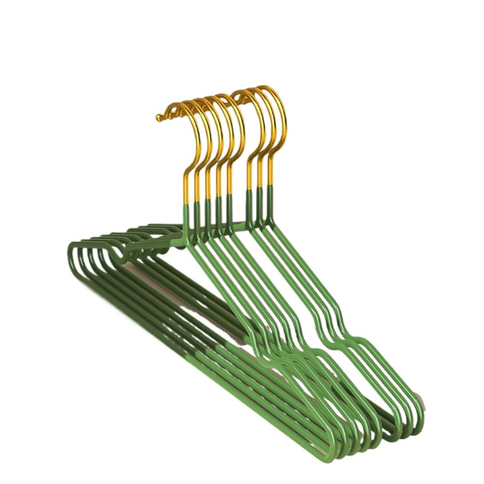 Clothes Hangers Adult Drying Rack 10-30pcs Non-Slip Hanger Metal Clothes Organizer Space Saving Multipurpose Drier And Sturdy 40cm(Green,30pcs)