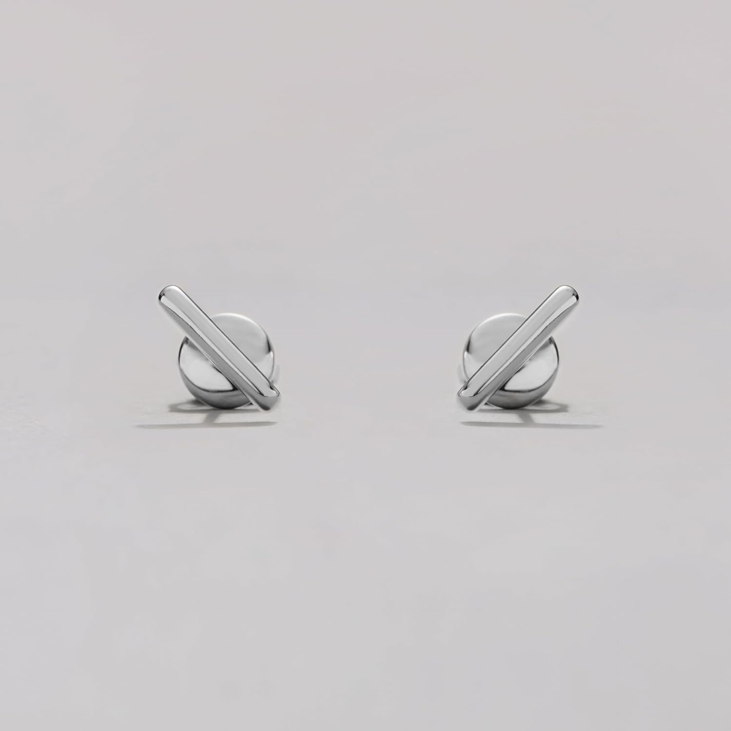 ONI Collective Bar Stud - 925 Sterling Silver with Rhodium or 14K Gold Plating, Sleek Straight Bar Design