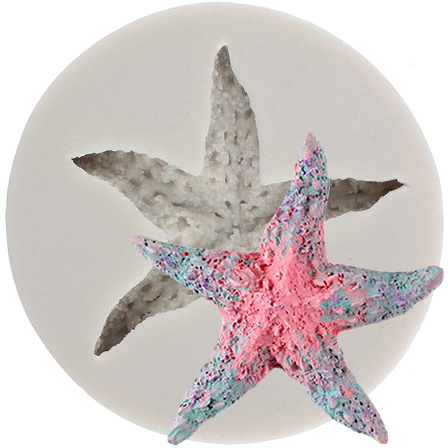 Stampo Silicone Stella Marina - Per Torte, Cioccolato, Saponi | Tema Marino 8x8cm - Foto 4