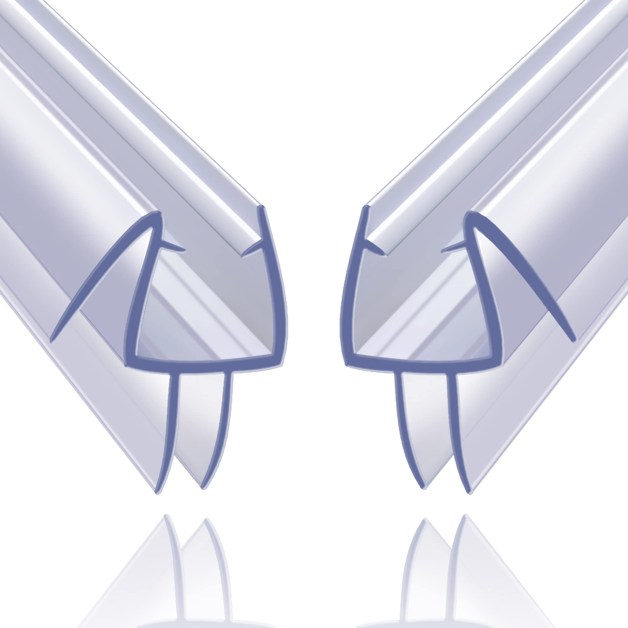 2Pack Tarpuglider Shower Door Bottom Seal with Internal Grips and