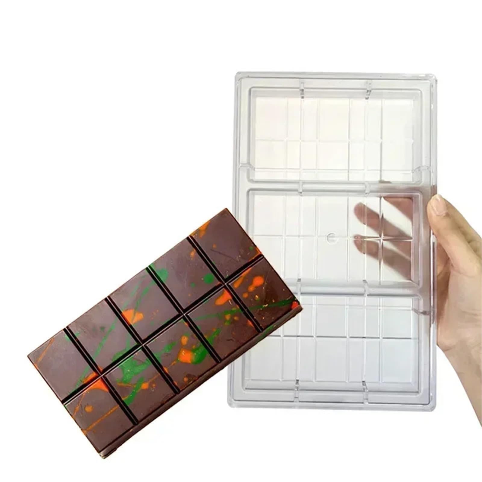 2 moldes profesionales de policarbonato for chocolate, ideales for bombones, barras y repostería Para Repostería Y Postres