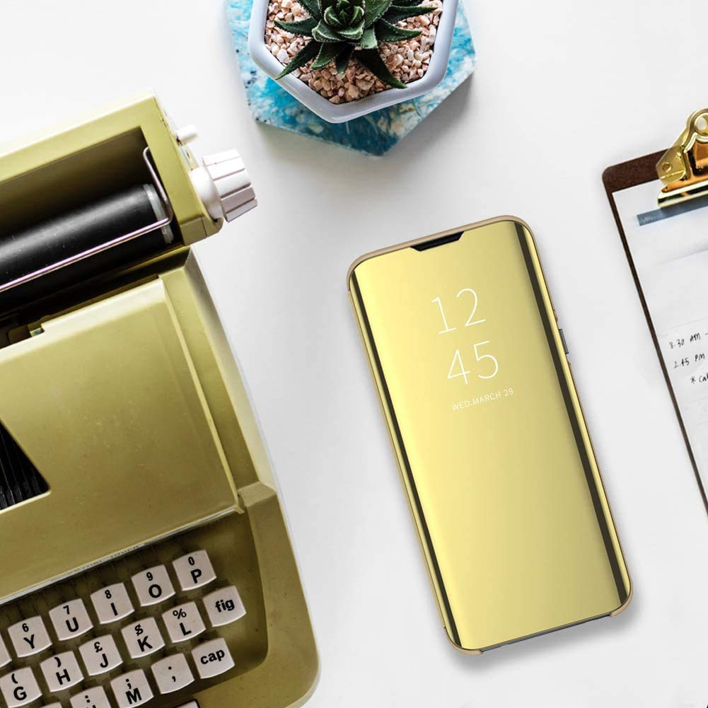 TingYR Cover Flip Per Oppo Find X3 Lite – Custodia A Specchio Con Clear View E Supporto – Blu - 2