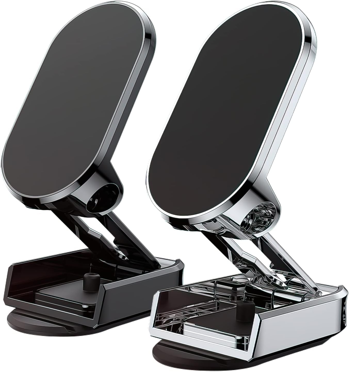 Favoto Magnetic Mobile Phone Holder for Car Mobile Phone Mount (Set of 2) 360° Rotation Universal Magnetic Cell Phone Stand for Cars Alloy Folding Compatible with Smartphones (Black & Silver) (B0CGJ626JX) Amazon Price History, Amazon Price Tracker
