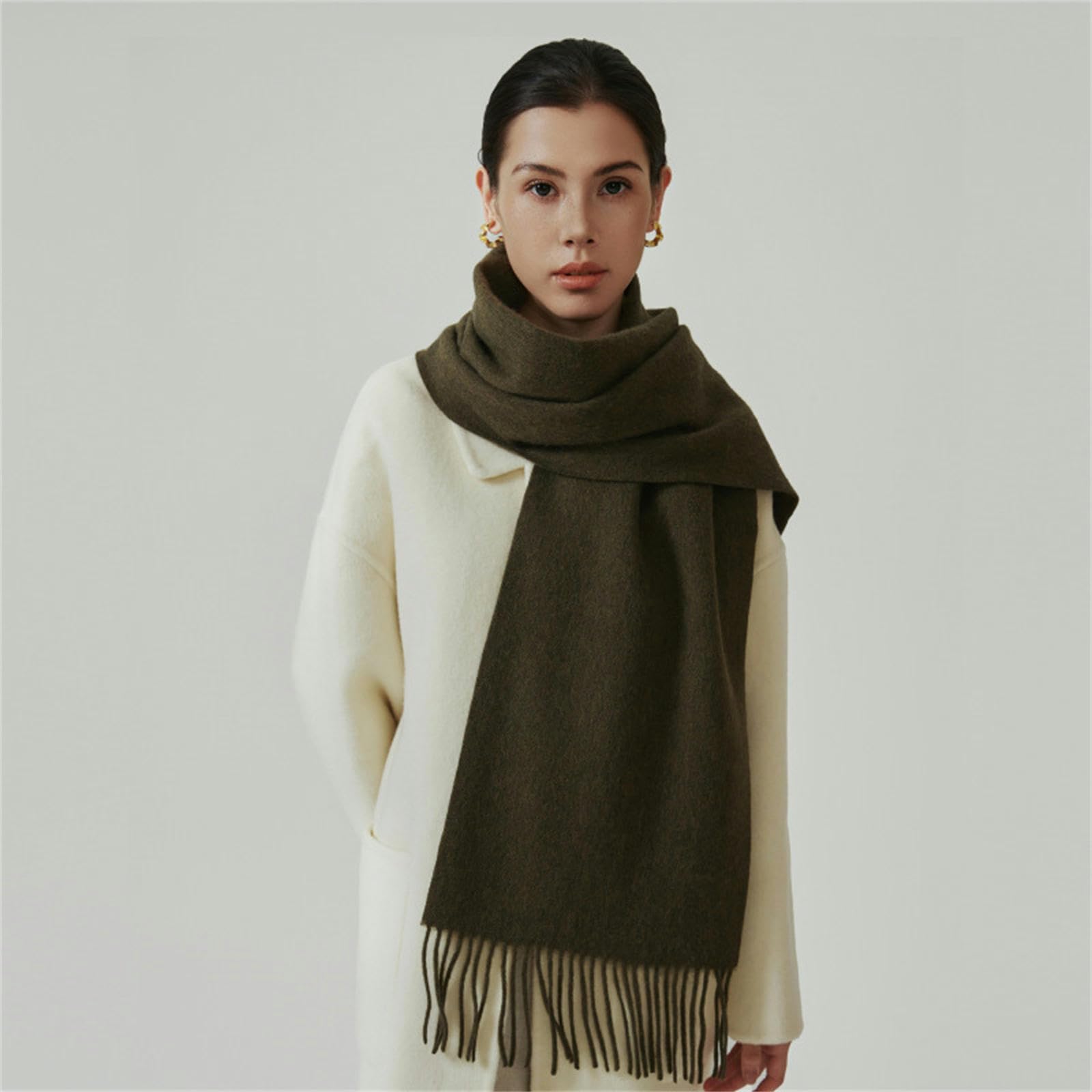 Schal Für Damen Herbst Und Winter Frauen Imitation Wolle Schal Modische Dicke Flauschige Warme Vielseitige Schal-blau 1-200 * 30cm